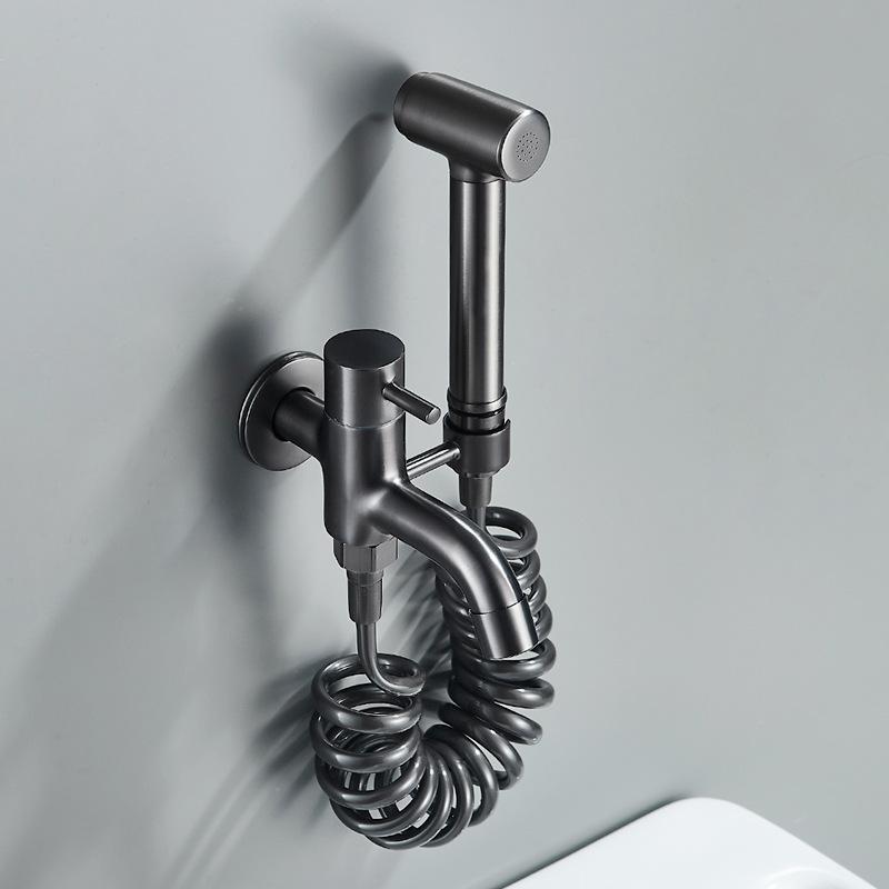 High Pressure Non Electric Eco-Friendly Easy Installation Modern Brass Wall-Mounted Bathroom Shower Bidet Toilet Dual