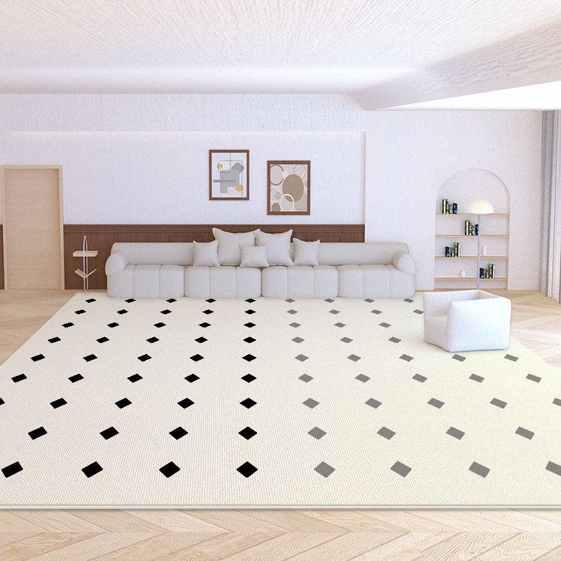 Covor de Velur de Lux Nordic Stil Wabi-Sabi – Crem Minimalist Covor de Podea pentru Living