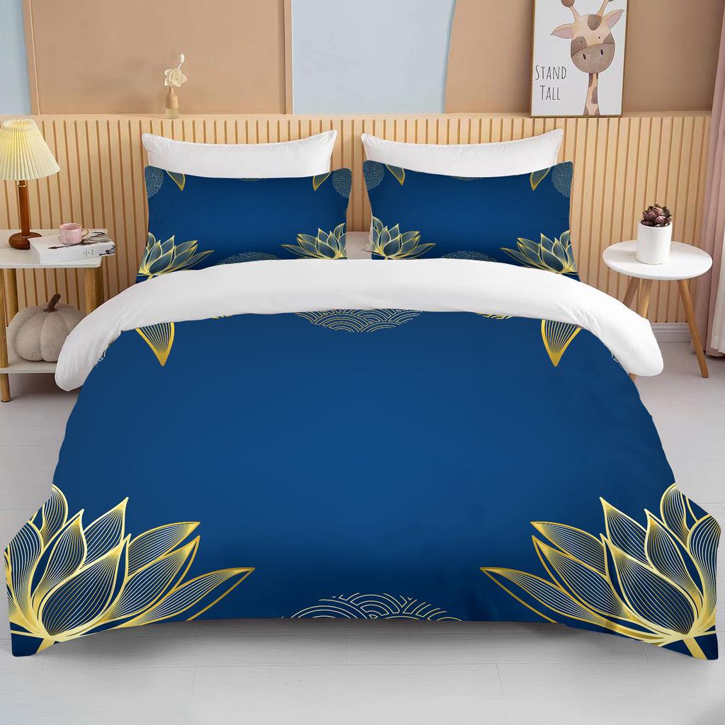 Botanical Flower Double Bed Duvet Cover Bed European Bedding Sets Home Textiles Luxury Pillow Cases Bedroom Bedding Sets