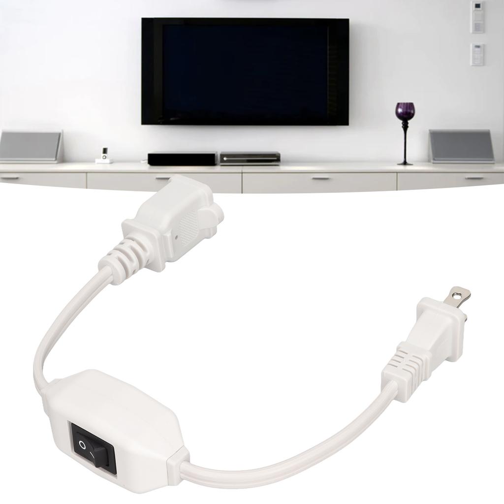 Power Extension Cord with On Off    AC 2 Prong Male Female Power Cable for 1‑15P Male to 1‑15R Female Plug