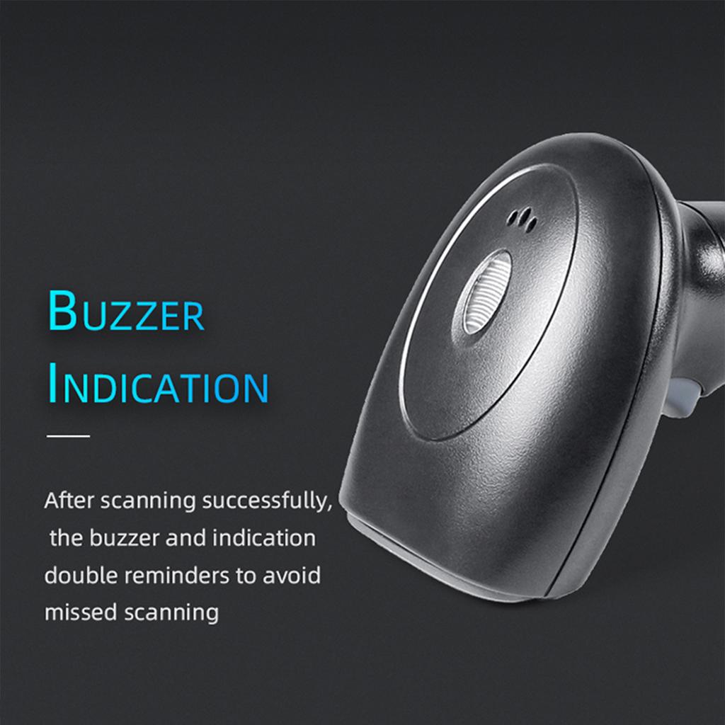 USB Strekkodeskanner 1D Håndholdt Kablet Strekkodeleser med Stativ Støtter Papirkode Kompatibel med