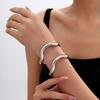 Bracelet INS Minimalist Irregular Wave Jewelry Metal Glossy Bracelet Ladies Jewelry