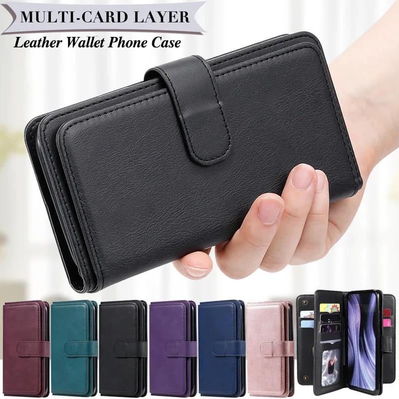 Leather Flip Purse Holder Phone Case For XiaoMi RedMi Note 17 15 14 Pro Plus 13 12 Wallet Card Slot Cover Back Bag Hoesje Coque