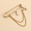 Elegante Perlenketten Quastenbrosche Mode Damen Kleidung Dekor Accessoires Schmucknadel Hosen Taillenverstellstifte Taschenanhänger Geschenke
