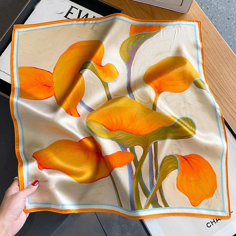 100% Silk Scarf Bandana Women Square Scarves Wrap Kerchief Mulberry Spring Fashion Luxury High Quality Headband Hijab Shawls