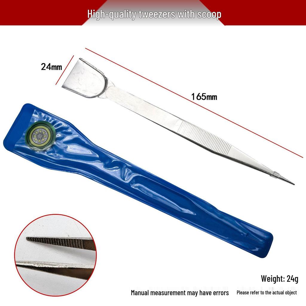 Diamant Pinzette aus Edelstahl mit multifunktionalem gerilltem Anti-Rutsch-Griff für Schmuckherstellung und Goldschmelzen