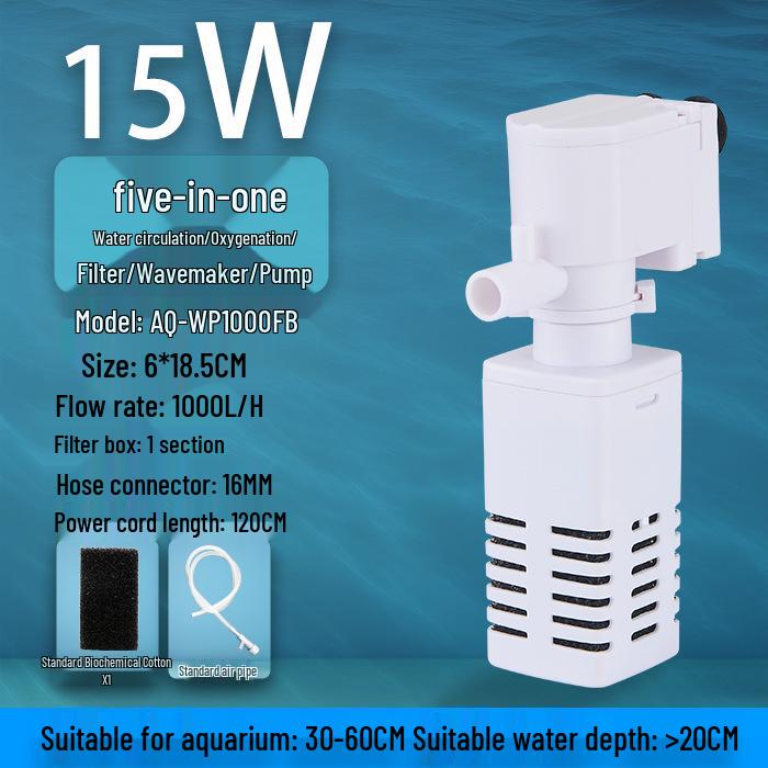 Ultra-Quiet 3-in-1 Aquarium Water Pump & Oxygenator