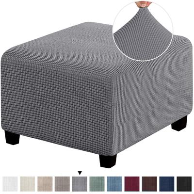 Copri Poggiapiedi Quadrato Jacquard Ottoman Estensibile Tutto Compreso Copri Sgabello da Panca Copri Sgabello Protettore per Mobili Lavabile Copri Sgabello