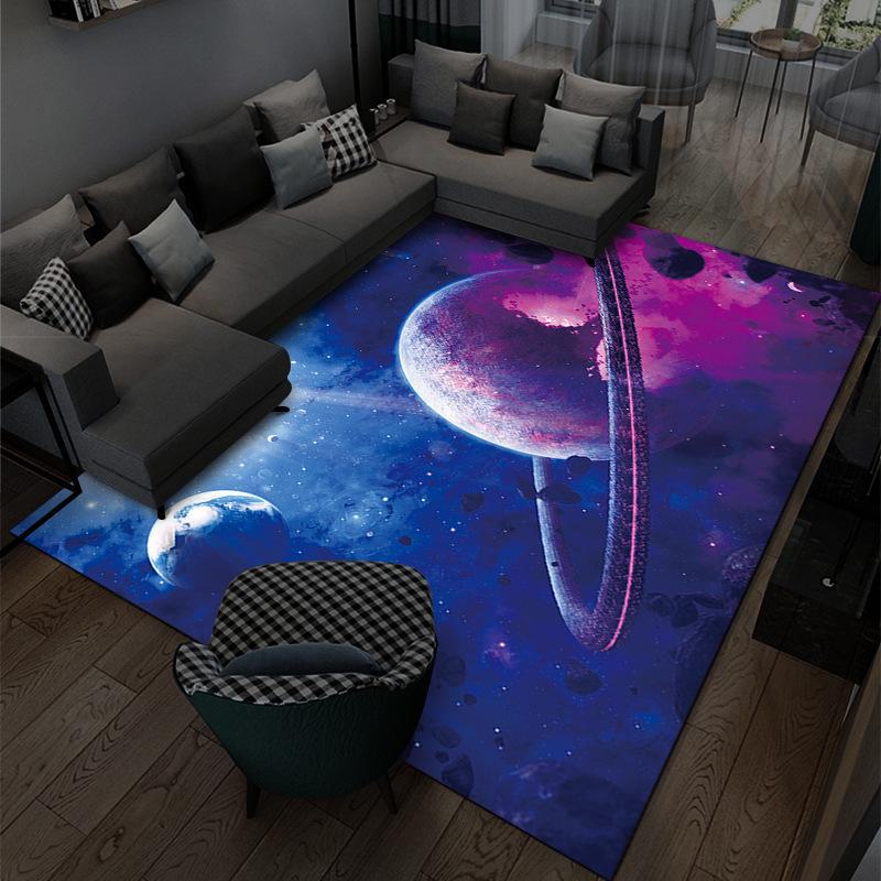 3D-ковёр Cartoon Universe Area Rug - большой, полностью покрытый ковер для спальни, гостиной или дивана Universe Planet-6, 50*80cm
