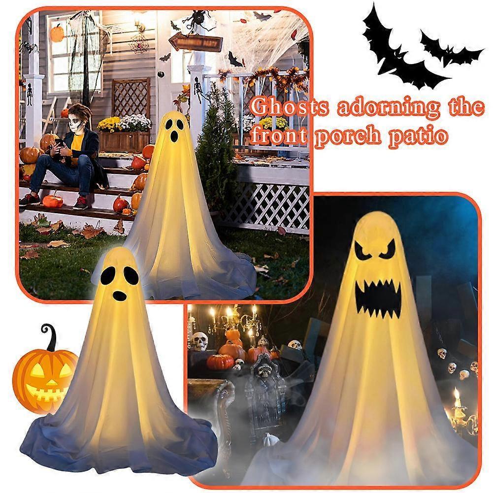 Festival Lighted Ghost Sculpture Light Up Ghost Decor Garden Patio Yard Decor