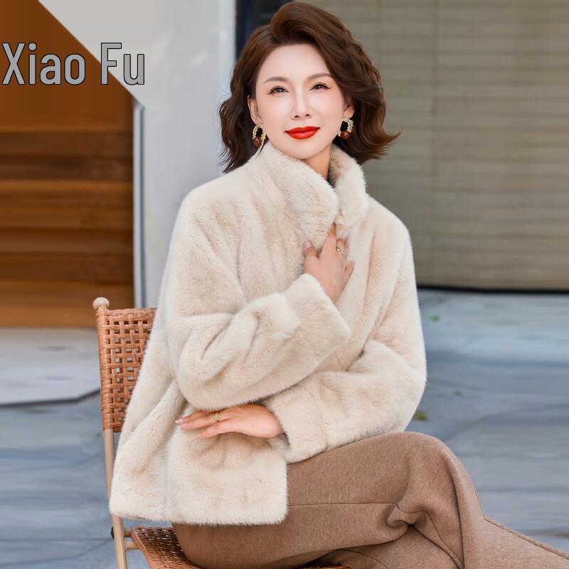 

Женское зимнее пальто из искусственного меха норки средней длины M