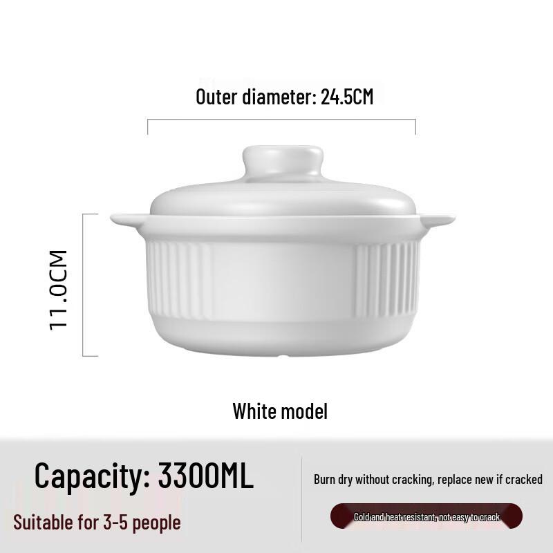 PuPan Ceramic Cooking Pot - Heat-Resistant Soup Casserole