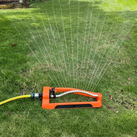 Lawn Sprinkler with Weighted Base 17 Anti-Clog Nozzles Adjustable Water Spray