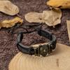 Bronze Jewelry Personalized Retro Wolf Head Leather Adjustable Bracelet Hand Rope