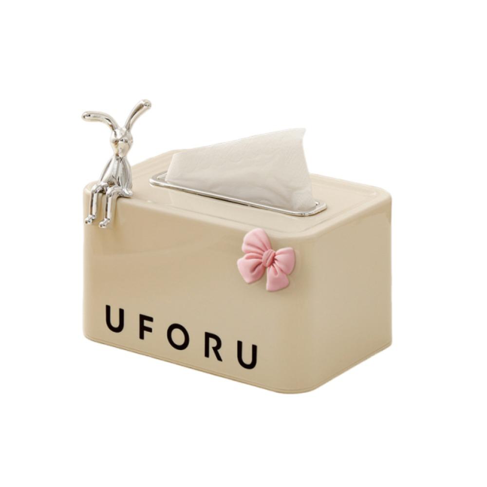 

Built in Spring Napkin Storage Case Creative Paper Napkin Dispenser Cute Tissue Box Living Room Style 1