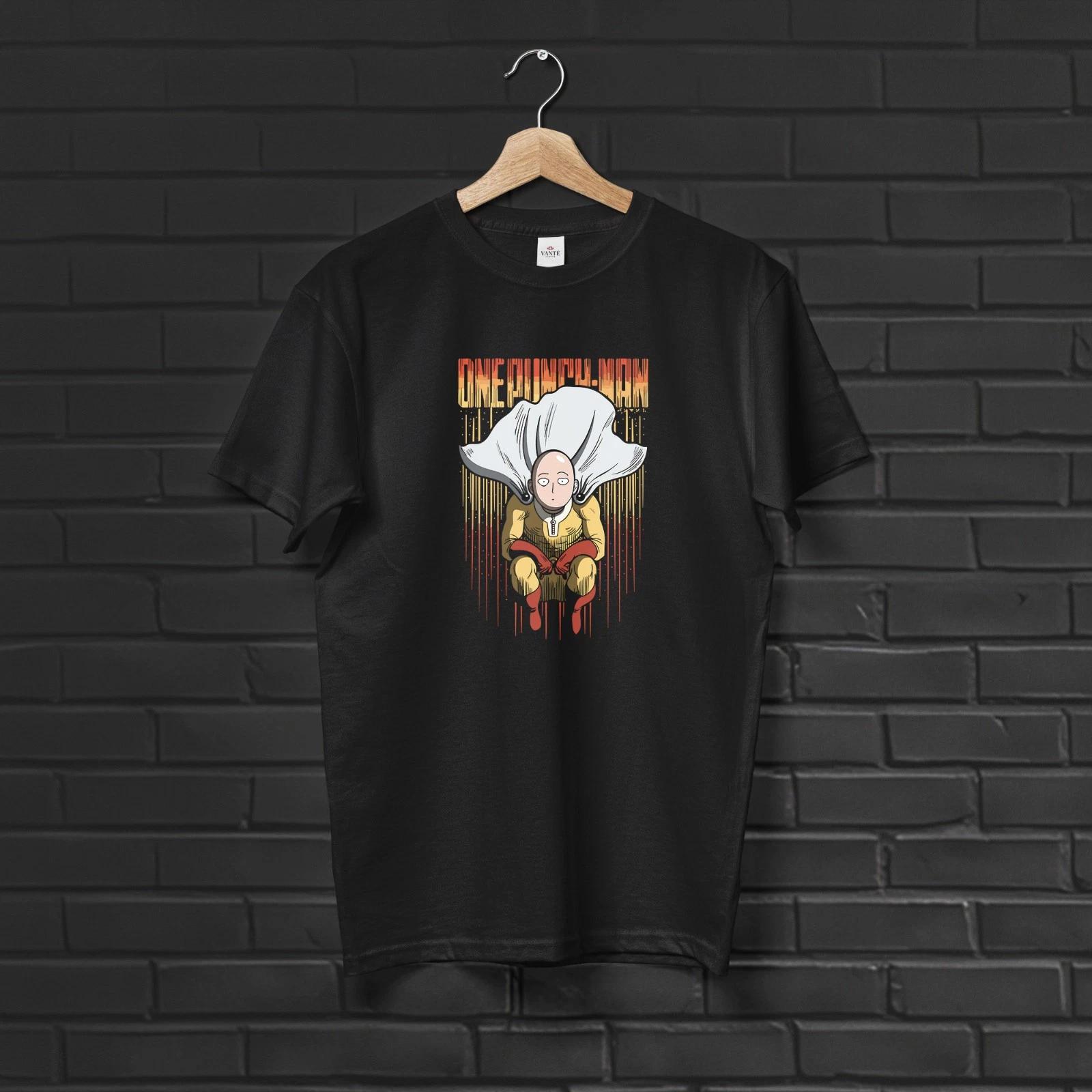 One Punch Man T-Shirt, Saitama Graphic Tee, Powerful Hero Anime Shirt M
