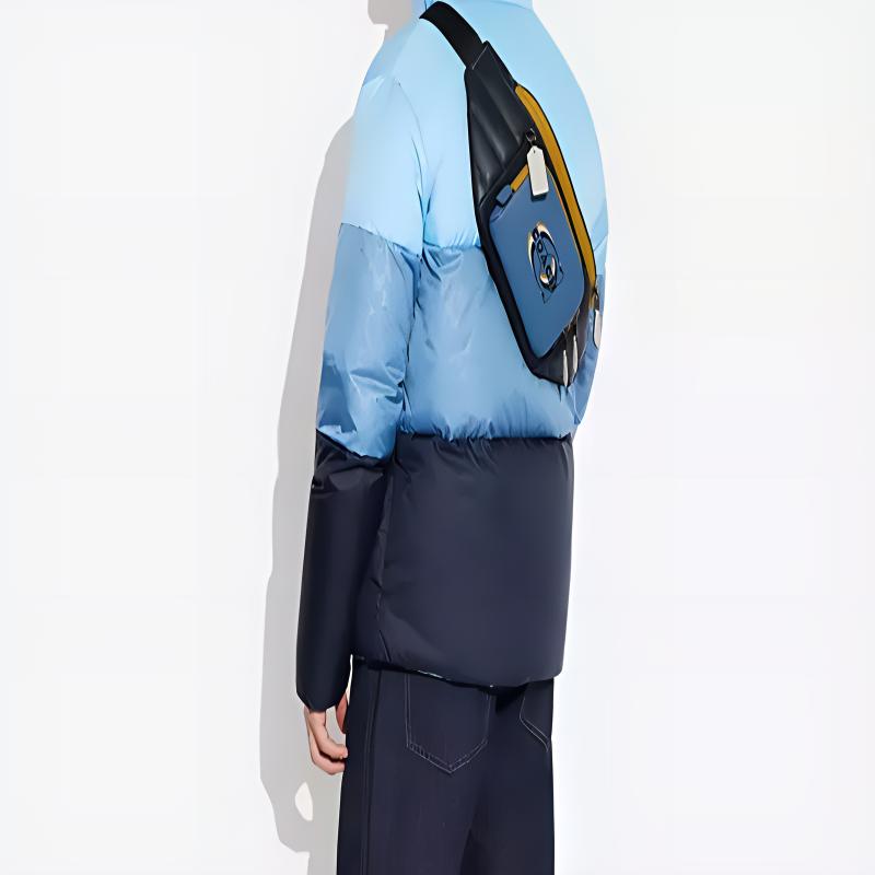 Coach 41 Quilted Logo Print Zipper Closure Smooth Calfskin Shoulder Crossbody Bag Waist Bag Large Women bags Blue Midnight-Blue CE552-QBV1V