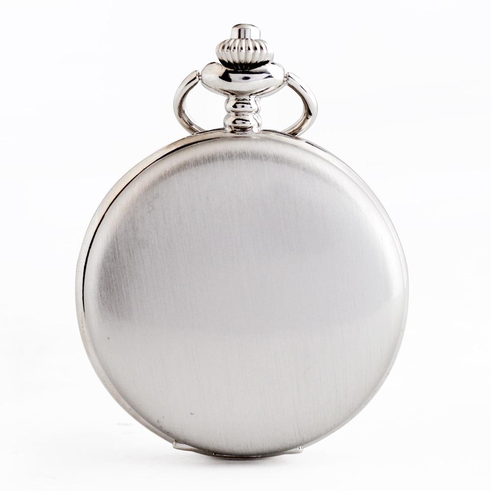 Pocket Watch Smooth Laser Logo Lettering Retro Flip Two-sided Light Quartz Pocket Watch Boshiya Casual Pocket Watch