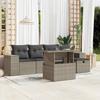 VidaXL Garden Lounge Set 6 Pcs with Light Grey Cushions Wicker 3275292