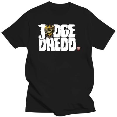 Fashion Black Tshirts for Male Judge Dredd Logo T-Shirt Sizes S-3X NEW MAN T-SHIRT  Unisex Summer Cotton T Shirts