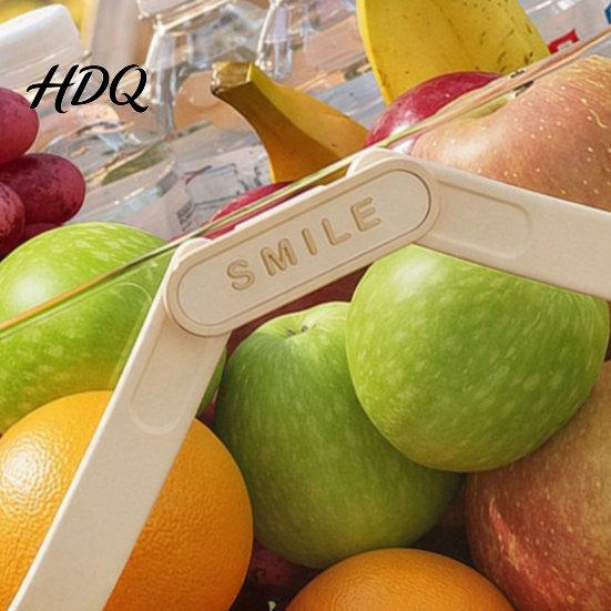 Fruit And Vegetable Organizer Transparent Picnic Basket with Handle Large Capacity Organizer