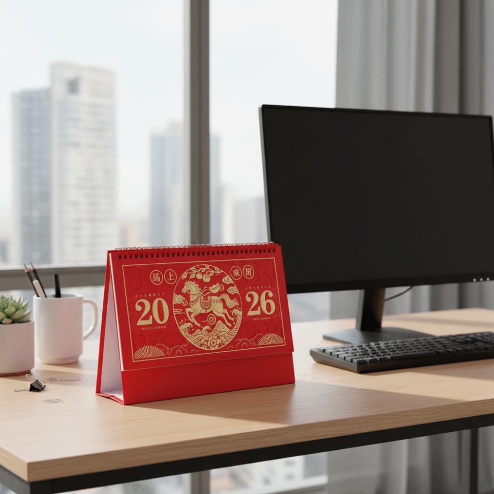 Zodiac Standing Flip Desk Calendar Traditional Desk Planner Festive Calendar Table Calendar  Office