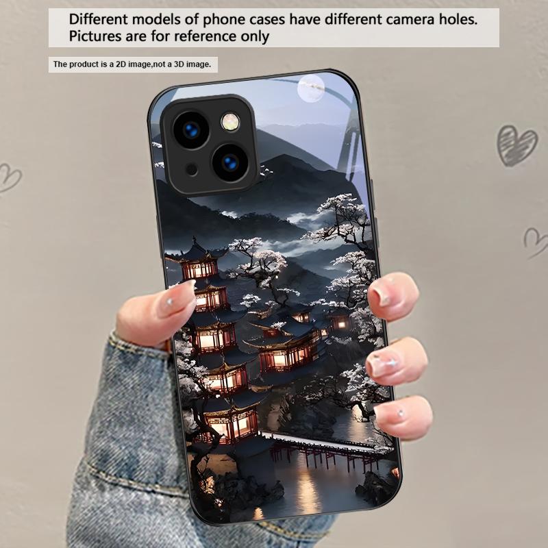 

Moonlight Fairy Trail For iPhone 17 Air 16 E 15 Plus 14 Pro Max 13 12 mini 11 5 6 7 8 Plus XR XSMax SE Black Glass Phone Case iPhone 6