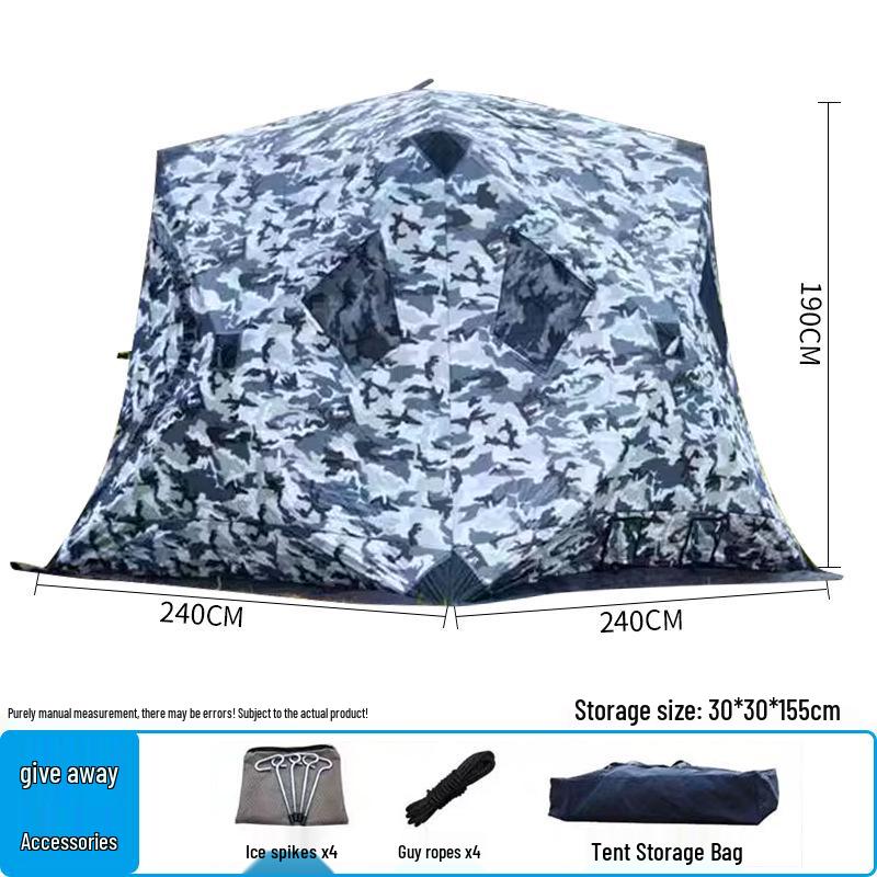 Windproof Cotton Winter Fishing Tent - Thickened for Cold Protection