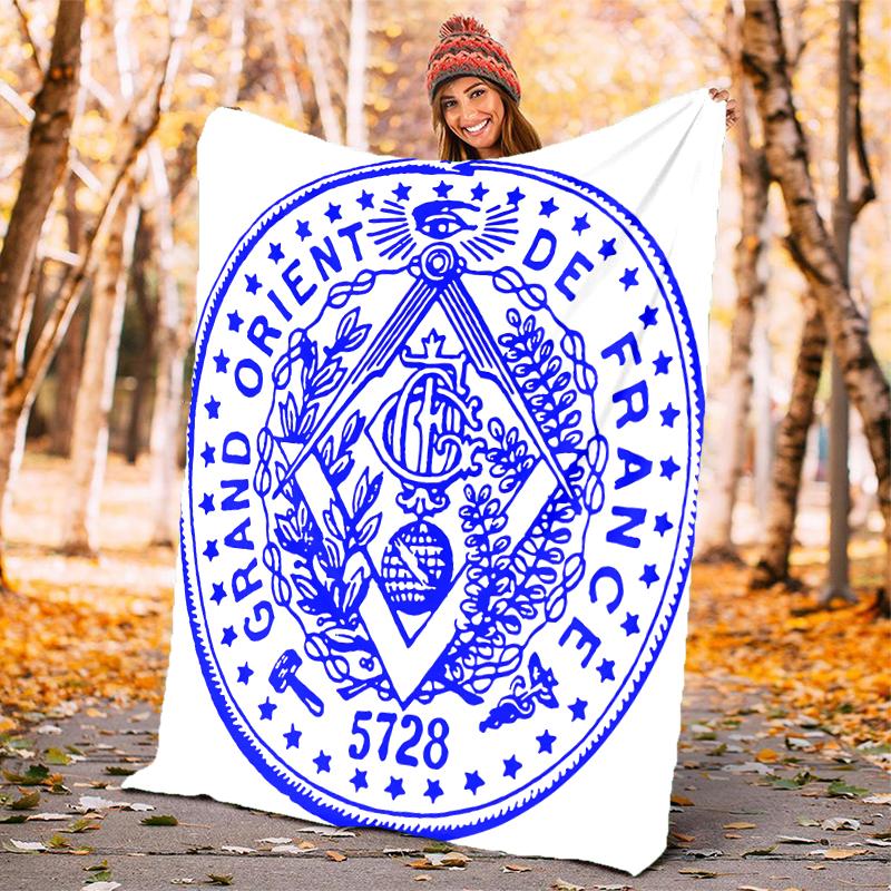 1PC The Square-of Freemasonry Printed Blanket, Al Season Lightweighsonry Blanket Home Office Outdoor Nap Multifuncsonry Blanketional Blanket