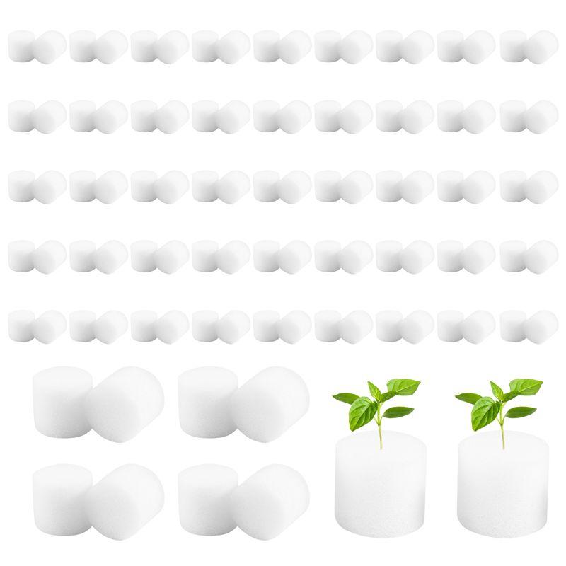 

BAAU 100Pcs/Set Hydroponic Gardening Plant Tools Planted Sponge Vegetable Cultivation System 32X30mm білий