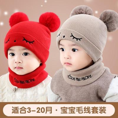Baby Hat Autumn and Winter Infant Ear Protection Knitted Hat Newborn Boy and Girl Wool Hat Baby Hat Winter Dome