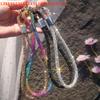 Anti-Lost Rope for Women Elegant Fashion Accessory Luxury Glitter Rhinestone Mobile Phone Wrist Strap Crystal Lanyard Keychain