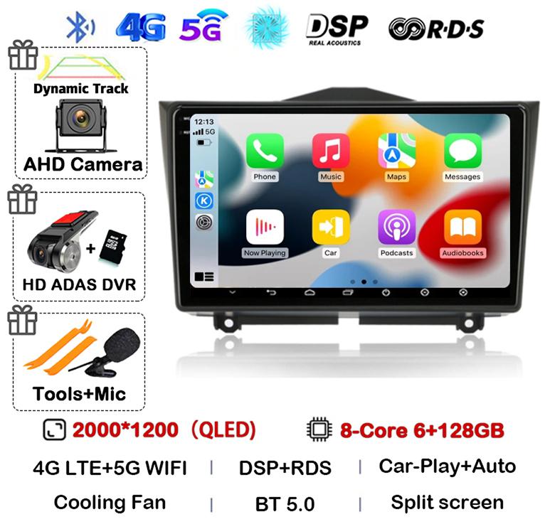 Android 14 Carplay Auto Car Radio For LADA BA3 Granta Cross 2018 2019 GPS Navigation Multimedia Video Player Stereo 2 Din DVD 4G