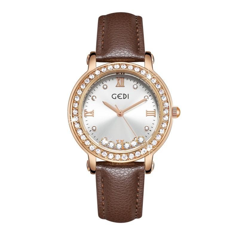 Creative Fashion Ladies Watch With Waterresistant Quartz Movement And Decorative Dial