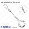 Adjustable Steel Wire Rope Safety Lanyard with Locking Snap Hook for Fall Protection and Sound System Suspension, 1.5-4mm.