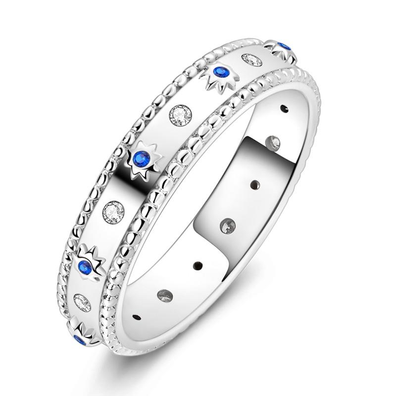copper Women Rings Sparking Zirconium Ring LOVE Wedding Rings Ideal For Engagement Jewellery Anniversary Gift High Quality