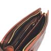 Aoki Luggage Lugard NEVADA Reißverschluss-Clutch Zweittasche, Hergestellt in Japan, Echtes Leder, Braun, 4953-50