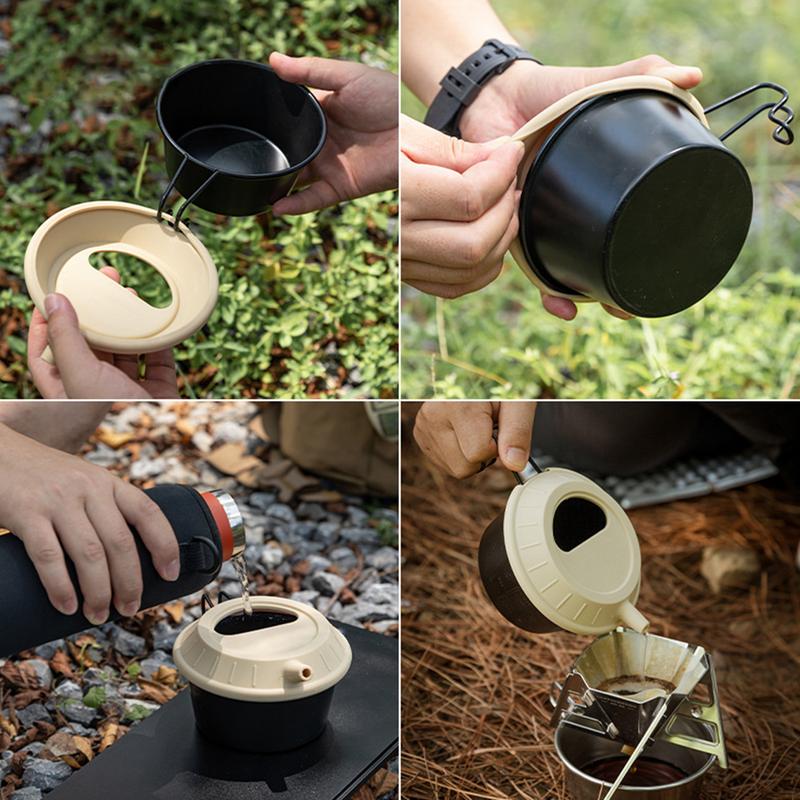 Silicone Bowl Covers Reusable Bowl Covers Camping Gear Leakproof Pot Lid With Spout Outdoor Cookware Accessories For Bowls Pots