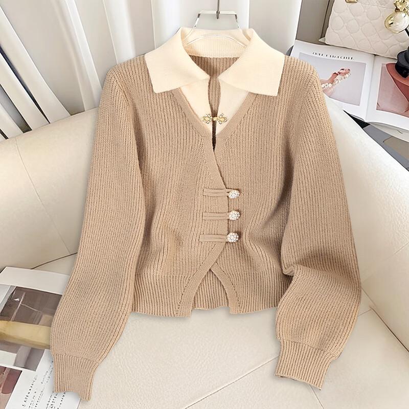 

Женский свитер Tachi с цветными блоками, имитирующий двойку L