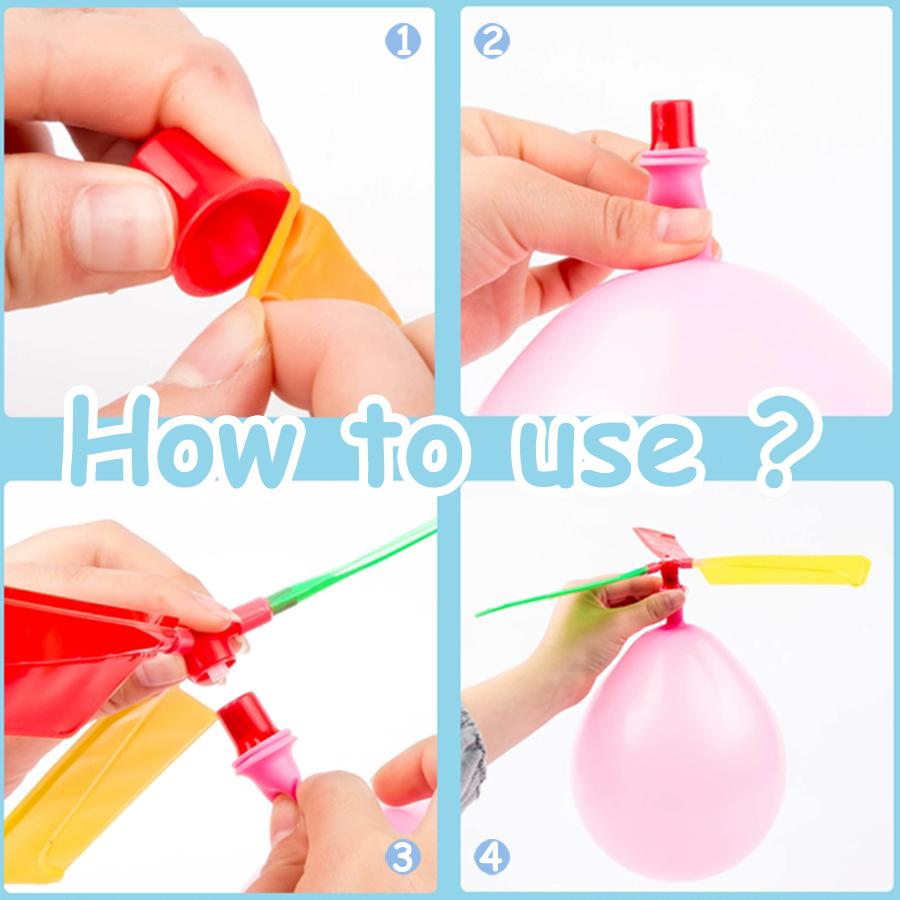 3/6Pcs DIY Flying Balloon Helicopter | Outdoor Flight Model with Spiral Propeller Creative Handmade Crafts & Party Favors