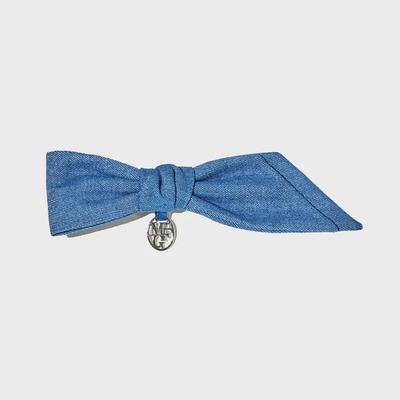 CIRCLE LOGO BIG RIBBON HAIR PIN Blue