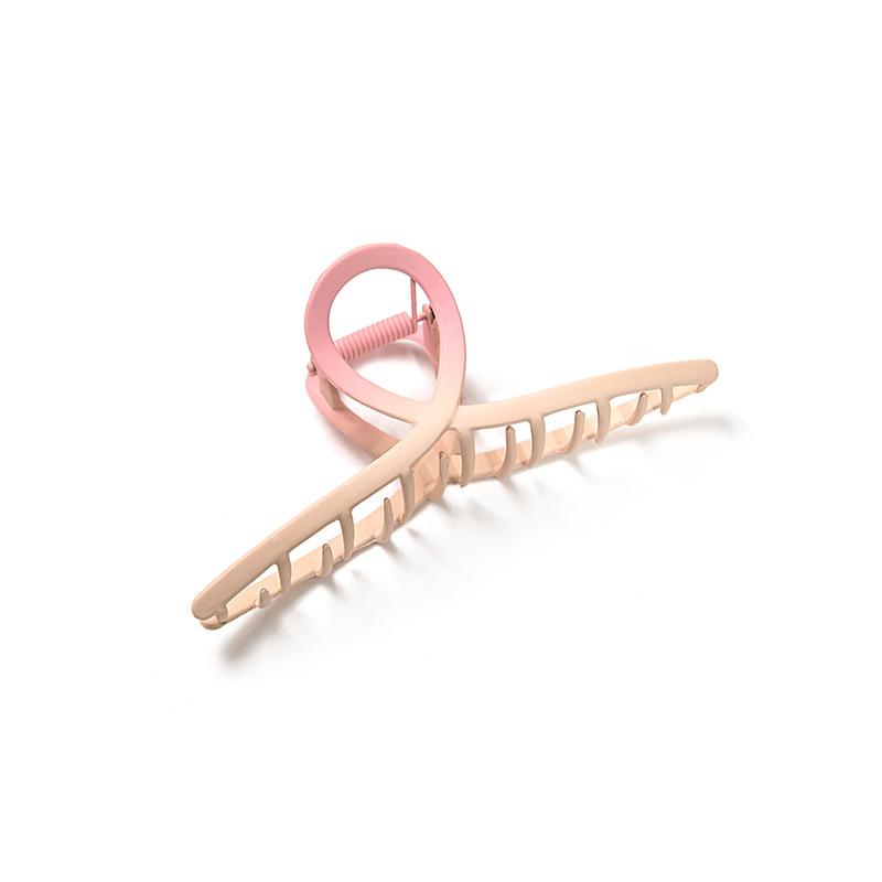 

Pink Sweet Sister Quadrilateral Hairpin, Sweet Sister Small Fresh Hollow Hair Accessories Simple Geometric Back Head Clip