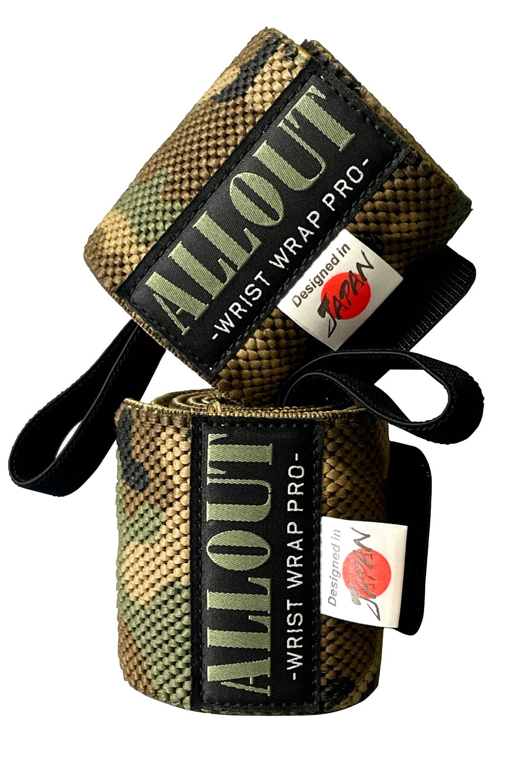 

ALLOUT Wrist Wraps for Strength Training and Weight Training, Unisex, Authentic (24 inches (61 cm), Camouflage)