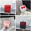 Bow Tie Shoulder Crossbody Bag Girls Trendy Mini Square Bag For School And Play