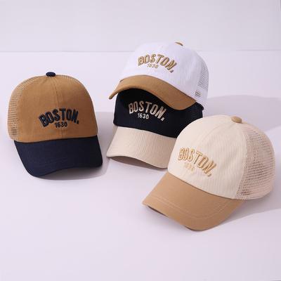 Baby Mesh Baseball Cap Kids Summer Sun Hat Letter Peaked Hats 1-3year Boys Girls Hollow Breathable Sunscreen Caps Children Visor