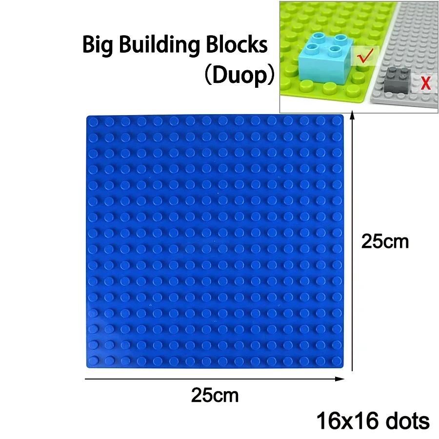 Duploes Velká velikost Základní deska Více velikostí 16x16 8x8 4x4 Cihly Montážní desky Velké částice Figurky Stavební bloky Dětské hračky