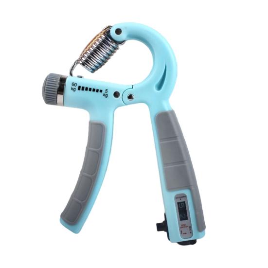 

Тренажер для укрепления хвата с нескользящей ручкой, регулируемый тренажер для восстановления хвата при травмах, укрепитель для мужчин синий
