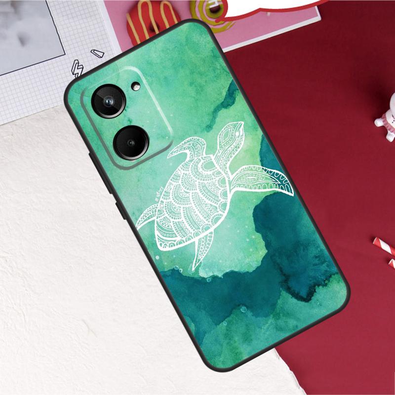 Cute Cartoon Turtles For Realme 10 11 12 13 14 Pro Plus GT6 GT7 15 Pro C61 C67 C63 C71 C55 C51 C65 C53 C75 Case