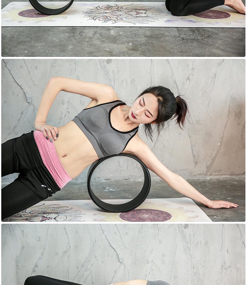 PU Cork Yoga Wheel for Shoulder Opening, Backbend, and Pilates Exercises