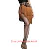 Tassel Latin Dance Skirt Leopard Print Rumba Dance Skirt Fashion Performance Costume  for Women